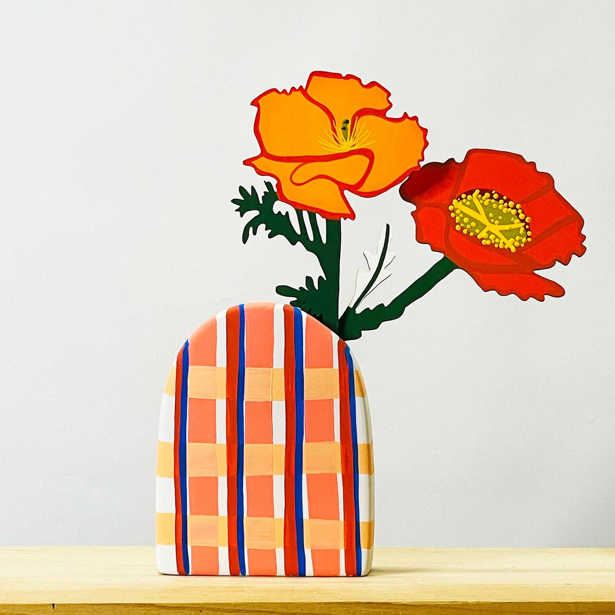 VASE - ARC - PLAID