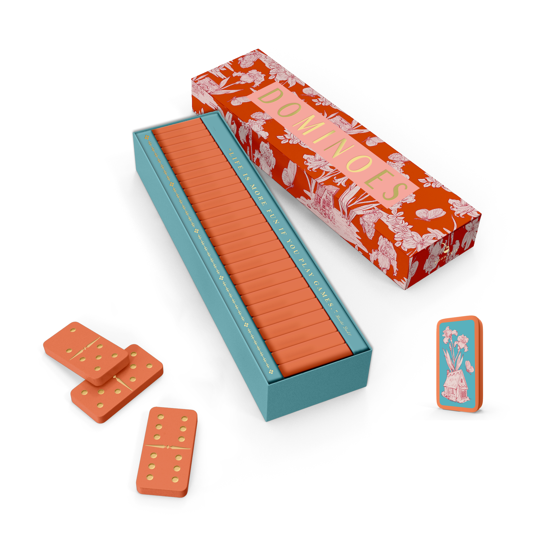 Fairy House Toile Domino Set