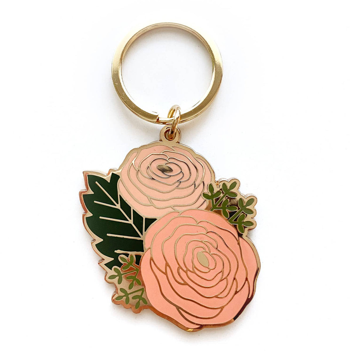 Michelle Ranunculus Flower Keychain | Summer + Garden Gift