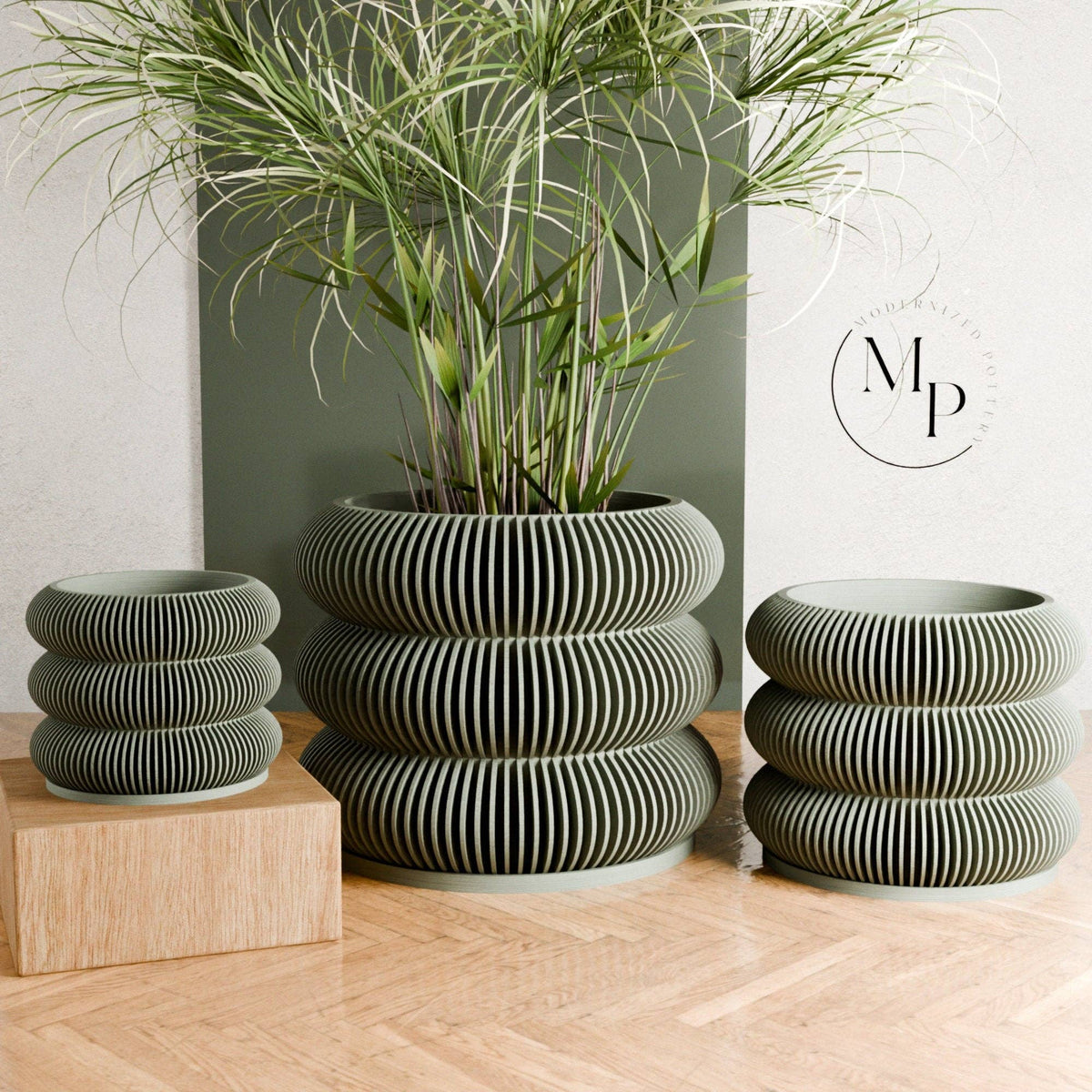 Modern Indoor Planter | Triple BUBBLES Collection