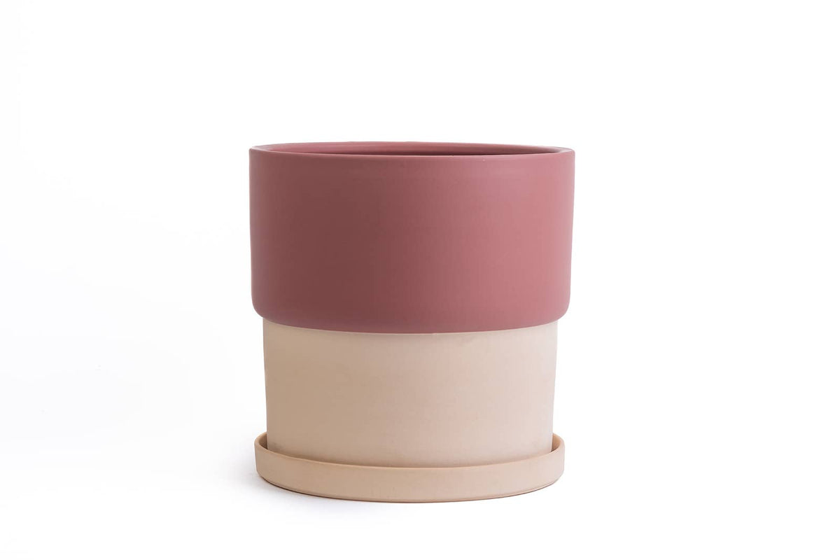 10.75" (1 pc) + 12.5" (1 pc) Calyx Pots w/Water Saucers