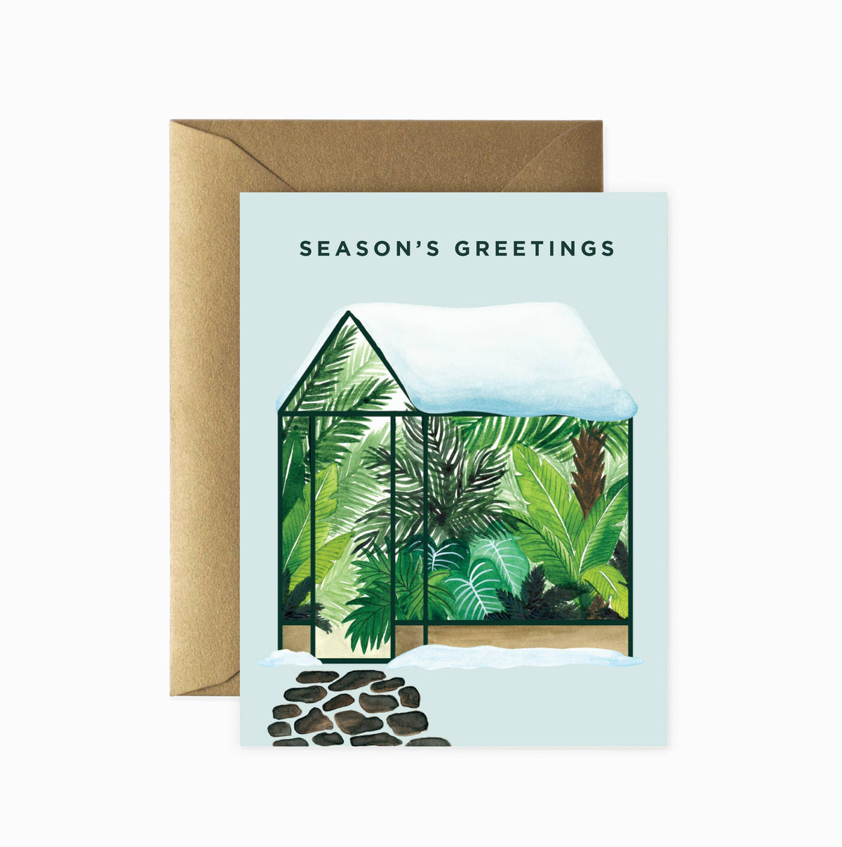 Season's Greetings Greenhouse Greeting Card | Holiday Card