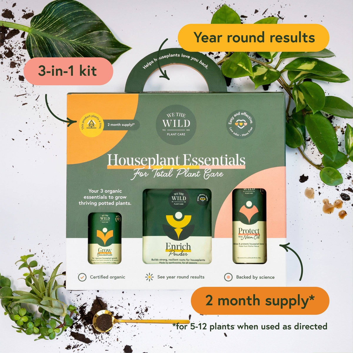 Houseplant Care Essentials Organic Starter Kit