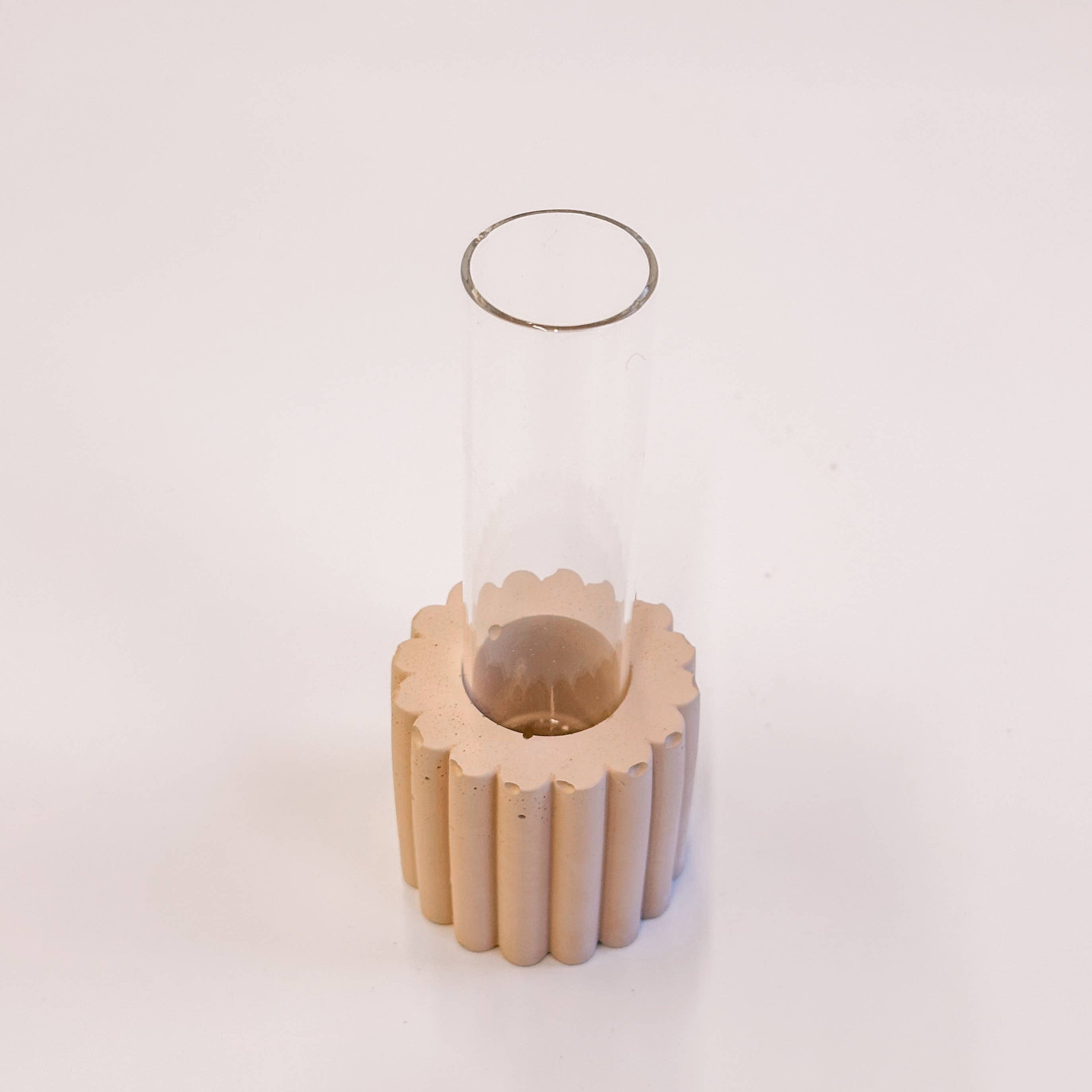 Scallop Concrete Propagation Vase Tube Station